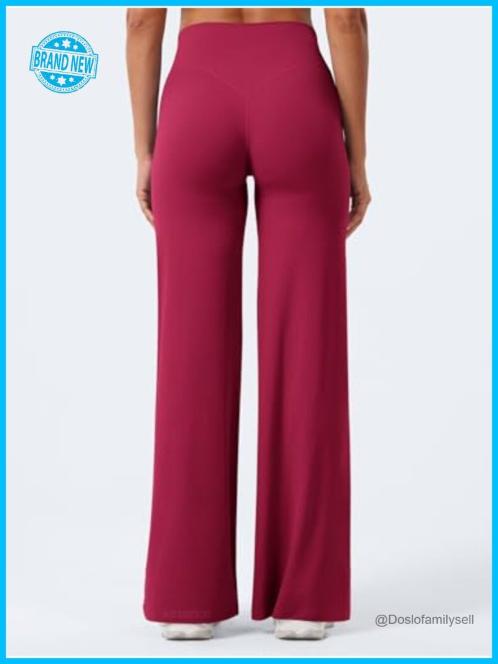 High-Waisted Straight Leggings with No Front Seam, Buttery Soft Nylon Spandex - Picture 4 of 6